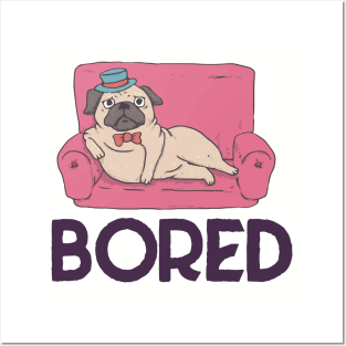 Bored Pug Posters and Art